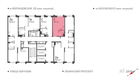 24,7 м², квартира-студия 13 416 126 ₽ - изображение 60