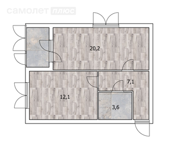 35,2 м², 1-комнатная квартира 3 450 000 ₽ - изображение 66