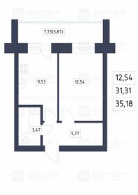 32,6 м², 1-комнатная квартира 3 700 000 ₽ - изображение 36