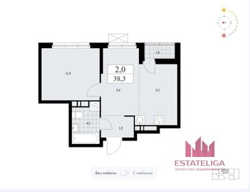 55 м², 3-комнатная квартира 157 500 ₽ в месяц - изображение 16