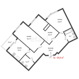 Квартира 84,4 м², 3-комнатная - изображение 2