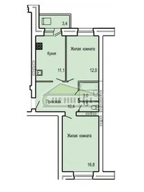 Квартира 56,8 м², 2-комнатная - изображение 1