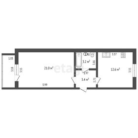 41,2 м², 1-комнатная квартира 6 500 000 ₽ - изображение 53