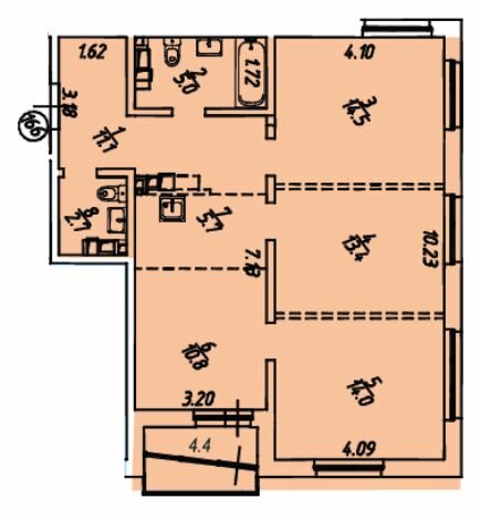 81,6 м², 4-комнатная квартира 10 363 200 ₽ - изображение 51