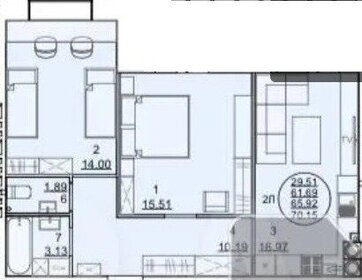 67,6 м², 2-комнатная квартира 5 400 000 ₽ - изображение 45