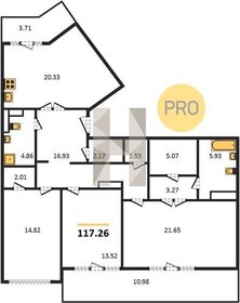 Квартира 117,3 м², 3-комнатная - изображение 1