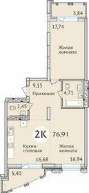 76,5 м², 2-комнатная квартира 12 289 300 ₽ - изображение 35