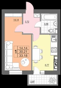 30,4 м², 1-комнатная квартира 2 500 000 ₽ - изображение 1