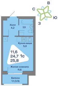 26,7 м², квартира-студия 2 723 400 ₽ - изображение 6