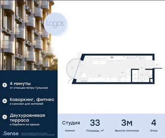 34,8 м², апартаменты-студия 18 871 632 ₽ - изображение 58