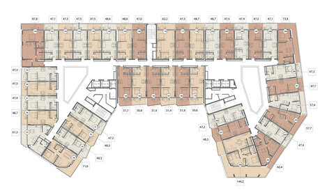 47,1 м², 1-комнатные апартаменты 94 200 000 ₽ - изображение 17