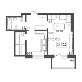 50 м², 1-комнатная квартира 5 500 000 ₽ - изображение 77