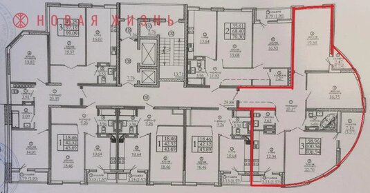 Квартира 104 м², 3-комнатная - изображение 1