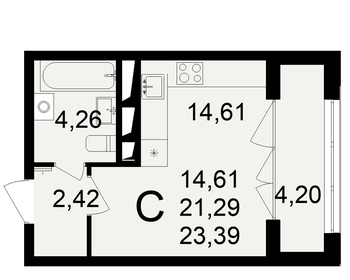 24,6 м², квартира-студия 2 604 000 ₽ - изображение 47