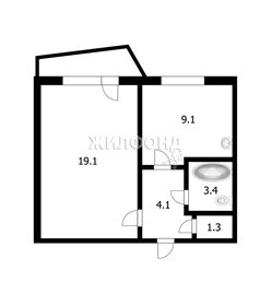 34,9 м², 1-комнатная квартира 3 700 000 ₽ - изображение 9