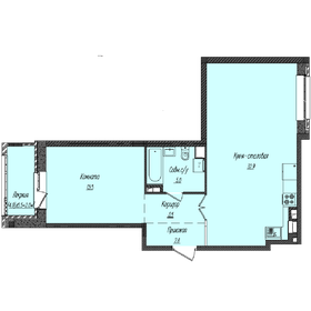 58,3 м², 1-комнатная квартира 21 990 000 ₽ - изображение 6