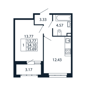 38,3 м², 1-комнатная квартира 6 970 000 ₽ - изображение 131