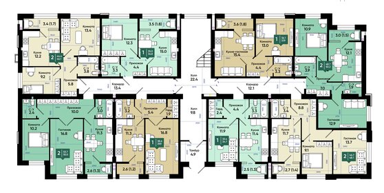 41 м², 2-комнатная квартира 3 400 000 ₽ - изображение 51