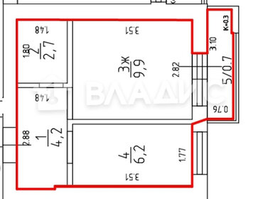 Квартира 23 м², 1-комнатная - изображение 1