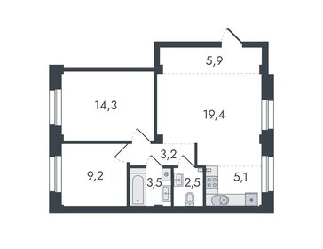 54 м², 3-комнатная квартира 8 570 000 ₽ - изображение 72