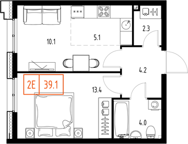 38,5 м², 2-комнатная квартира 13 392 642 ₽ - изображение 24