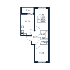 50,7 м², 2-комнатная квартира 7 750 000 ₽ - изображение 126