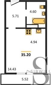 32,5 м², квартира-студия 3 550 000 ₽ - изображение 4