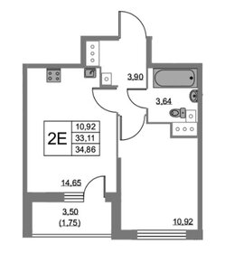 Квартира 36,6 м², 1-комнатная - изображение 1