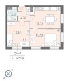 57,7 м², 2-комнатные апартаменты 17 145 000 ₽ - изображение 139