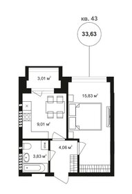 33,6 м², 1-комнатная квартира 5 992 088 ₽ - изображение 30
