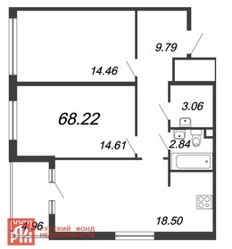 Квартира 68,2 м², 2-комнатные - изображение 1