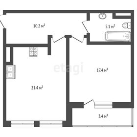Квартира 55,8 м², 1-комнатная - изображение 1
