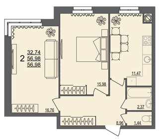 92,9 м², 4-комнатная квартира 7 896 500 ₽ - изображение 15