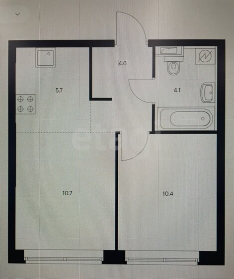 35,5 м², 1-комнатная квартира 7 200 000 ₽ - изображение 34