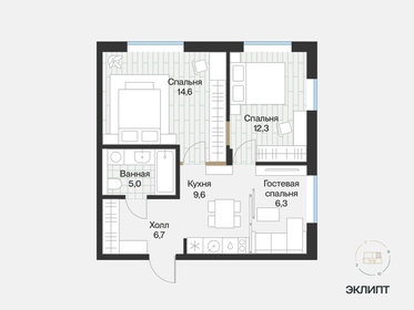 57,8 м², 2-комнатная квартира 6 810 000 ₽ - изображение 22
