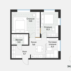 Квартира 57,8 м², 2-комнатная - изображение 5