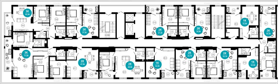 43 м², квартира-студия 30 000 000 ₽ - изображение 76