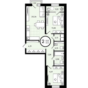 122,2 м², 2-комнатная квартира 14 850 000 ₽ - изображение 42