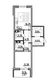 Квартира 54,5 м², 1-комнатная - изображение 1