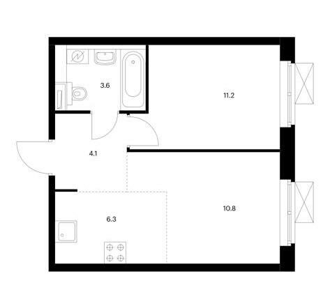 36 м², 2-комнатная квартира 11 500 000 ₽ - изображение 24