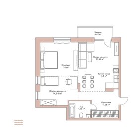 Квартира 76,6 м², 3-комнатная - изображение 1