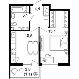 37,7 м², 1-комнатная квартира 15 973 470 ₽ - изображение 36