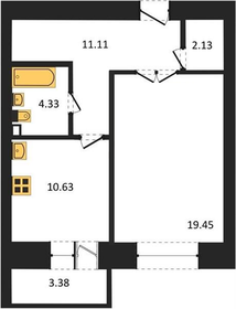 Квартира 49,5 м², 1-комнатная - изображение 1