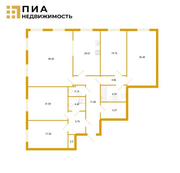 202,8 м², 5-комнатная квартира 67 400 000 ₽ - изображение 1