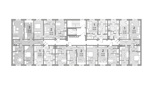 84,1 м², 3-комнатная квартира 5 118 000 ₽ - изображение 31