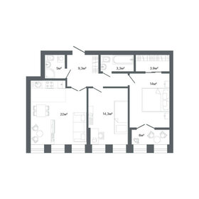 Квартира 73,8 м², 2-комнатная - изображение 2