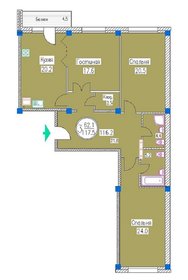 Квартира 118 м², 3-комнатная - изображение 5