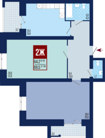 102,1 м², 3-комнатная квартира 9 690 000 ₽ - изображение 62