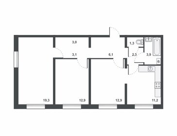 82,3 м², 3-комнатная квартира 9 950 000 ₽ - изображение 105