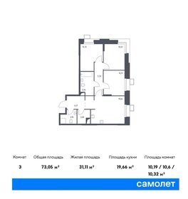 73,1 м², 3-комнатные апартаменты 14 215 956 ₽ - изображение 21